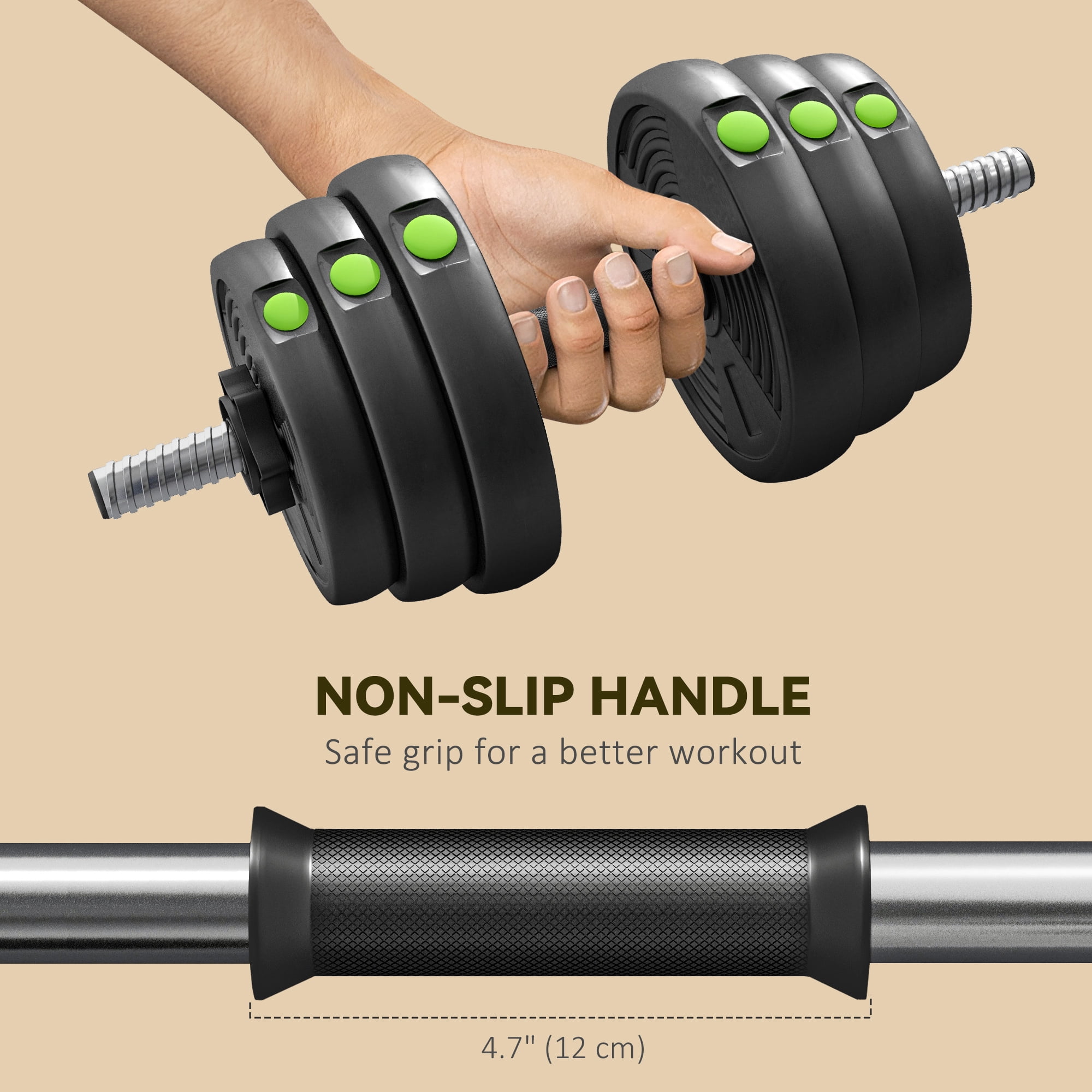 Set D'haltères Réglables CAP Barbell - 66 Lb (30 Kg) - Gris - Polyvalent