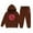 Coffee, variant on Long Sleeve Solid Warm Hoodie and Sweatpants Set for Child Toddler Boys Girls, Casual Hooded Pullover Sweat Suit Jogger Outfit
