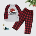 thumbnail image 2 of KHONTS Family Christmas Pajamas Sets Cute Graphic Long Sleeve Plaid Shirt and Pajama Pants Xmas Loungewear Sets 2-Kids 4T, 2 of 5