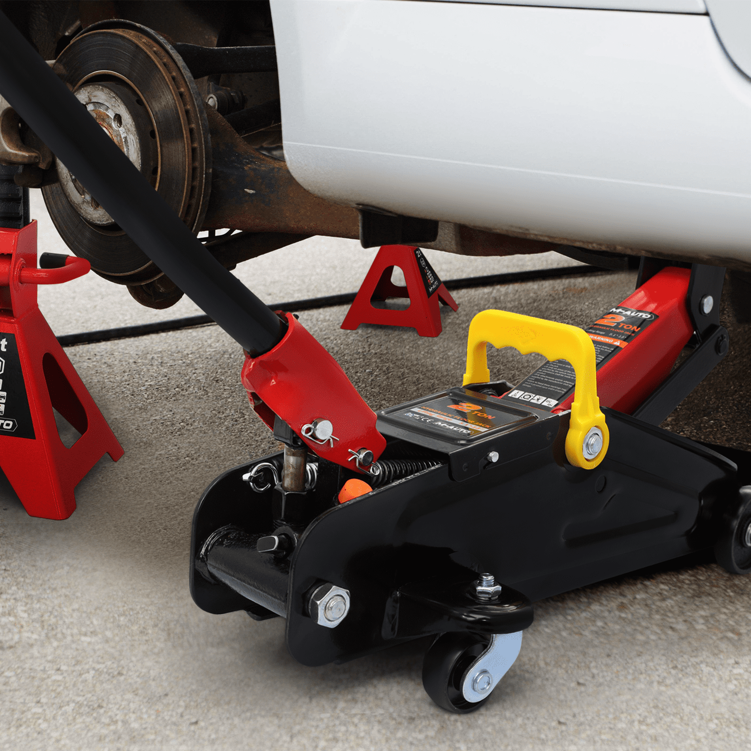 金ミャクミャク　立ち　座り　2個セット Amazon.com: Auto Dynasty 2 Ton Floor Jack with Jack Stands