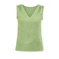 thumbnail image 6 of Women's Silk Satin Camisole Tank Tops V Neck Pleated Blouses Dressy Casual Sleeveless Blouses Summer Business Work Shirts Workout Tee Casual Spring Tops, 6 of 6