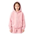 thumbnail image 5 of mgoYE Boys Girls Zip Up Hoodies Teen Fleece Full-Zip Sweatshirts Jacket Casual Fall Hoodie with Pocket(Pink,5-6 Years), 5 of 7
