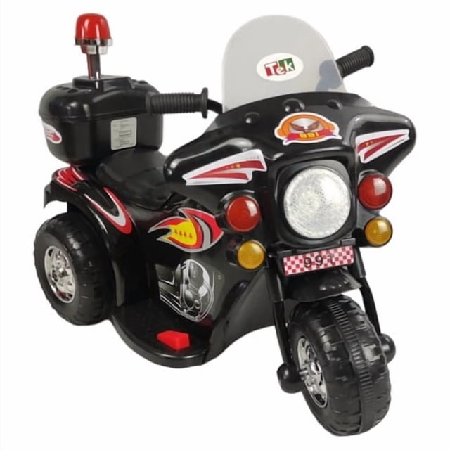 Motocicleta Eléctrica The Baby Shop - con luz y sonido, con cajuela Negro -
