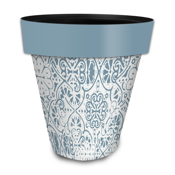 Briarwood Lane Everyday Planter 14" x 15" x 15" Ornamental Blue and White Large Planter