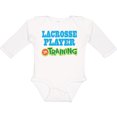 thumbnail image 3 of Inktastic Lacrosse Player in Training Boys or Girls Long Sleeve Baby Bodysuit, 3 of 5