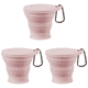 thumbnail image 1 of Plegable 180 Ml Con Tapa Retráctil Portátil Silicona para Viajes () Rosa, 1 of 5