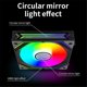 thumbnail image 1 of -2 No Wire Splicing 3-In-1 Case Fan 12V PWM Circular Mirror ARGB 120MM CPU Liquid Cooling Ventilator White-Reverse, 1 of 5