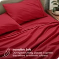 thumbnail image 2 of Bare Home Premium 1800 Collection Ensemble de Draps 4 Pcs, Double-TG, Rouge, 2 of 10