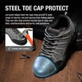 thumbnail image 5 of HISEA Work Shoes for Men Breathable Steel Toe Shoes Slip Resistant EH Industrial & Construction Shoe Grey Size 11, 5 of 6