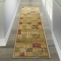 Nourison Expressions Modern Beige 2'3" x 8' Area Rug, (2x8)