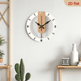 thumbnail image 5 of Minimalist Wooden Pendulum Wall Clock, Modern Scandinavian Design with Neutral Tones, Unique Timepiece for Living Room & Office, Ideal for Minimalist Home Decor Enthusiasts, 5 of 7