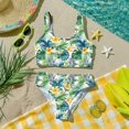 thumbnail image 6 of CCRFTGI Girls Swimsuit Size 10-12 2 Piece Set Swim Vacation Girls Bathing Suit Beach Holiday Hawaiian Tropic Bikini Set Summer Cute Girls Clothes Swimsuits Swimwear Green 2-3 Years, 6 of 9