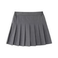 thumbnail image 2 of YOUYEDIAN Girls Skirts Elastic Waist Pleated School Uniform Short Skirt Causal Tennis Skorts Gray 10-11 Years, 2 of 3