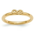 thumbnail image 2 of Sterling Silver Yellow-Plated Infinity Symbol Ring, 2 of 7