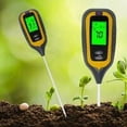 thumbnail image 2 of Medidor de pH Probador de suelo pH Temperatura de humedad Luminoso 4 en 1 Medidor de pH Humedad del suelo Probador electrónico de tierra para plantas de jardín Amarillo, 2 of 5