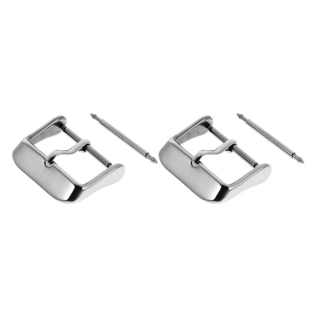 2 Piezas de Hebilla de material acero Inoxidable con Ajuste de Rosca, Pieza de Repuesto para Correa de Reloj Yuyangstore Broche de hebilla de reloj