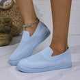thumbnail image 5 of Miluxas Women's Flats Slip On Go Walk Shoes for Women Comfortable Walking Sneakers Knit Low Wedge Dressy Ballet Shoes Sky Blue 11(42), 5 of 8