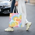 thumbnail image 6 of Canvas Bag Tote Bag Shopping Bag 16×15in Can Be Carried By Hand And Can Be Used For Daily Travel Such As Shopping And Going To Work Lightslategray Tie-Dye Background Vibrant Colors And Swirling (2), 6 of 8