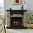 thumbnail image 2 of FESTIVO 41 in. Faux Stone Freestanding Electric Fireplace, 2 of 5