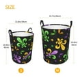 thumbnail image 5 of Fotbe Laundry Hamper With Durable Leather Laundry Basket Mardi Gras Carnival4 Thickened Waterproof Round Collapsible Laundry Hamper, Dirty Clothes Laundry Basket, 5 of 8