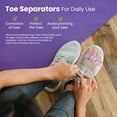 thumbnail image 6 of Welnove Toe Separators Spacers for Women - Toe Spacers with Lavender Extract, Toe Straightener for Women Men -Bunion Corrector Toe Stretcher for Yoga Practice - Lavender, 4 Pack, 6 of 7