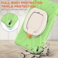 thumbnail image 6 of For iPad Air 3 10.5 Inch 2019/iPad Pro 10.5 Inch 2017 Case, 360 Rotatable Handle Stand, Shoulder Strap, Drop-Proof Design, Matcha Green, 6 of 7