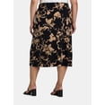 thumbnail image 3 of Terra & Sky Women's Plus Size Knit Midi Skirt, Sizes 0X-4X, 3 of 5