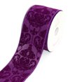 thumbnail image 1 of Canvas Ribbon with Flock Damask, 2-1/2-inch, 10-yard, Purple, 1 of 1