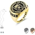 thumbnail image 2 of Customizable Class Rings Fully Personalized Class Rings for Men Gold Plated Class Rings 925 Sterling Silver Rings Men's Class Rings Class Rings for Men High School Size 5-15 Men's School Ring, 2 of 5