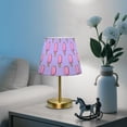 thumbnail image 6 of Tapered Desk Lamp with Antique Brass Base Table Lamps Dimmable LED Bulb Button Switch Night Light Melting Ice Popsicle Pattern Small, 6 of 8