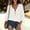A11White, variant on V Neck Blouses for Women Boho Ruffle Flowy Trendy Lace Up 3/4 Sleeve Tops Elegant Casual Loose Fit Vacation Tunic Shirts