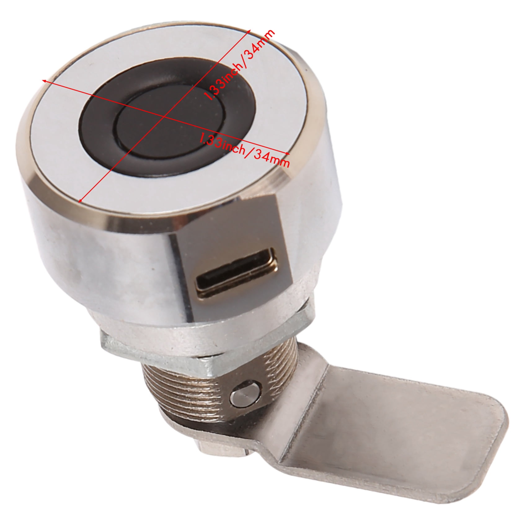 Smart Fingerprint Drawer Lock Metal Furniture File Cabinet Shoe Cabinet Letter Box Safe Lock Fingerprint Drawer Lock,1x Fingerprint lock 1xData cable,Silver