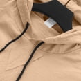 thumbnail image 5 of Chiccall Mens Short Sleeve Hoodie Drawstring Solid Color Breathable Tops Summer Casual Comfy Shirts with Pocket, 5 of 7