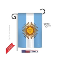 Breeze Decor 58214 Argentina 2-Sided Impression Garden Flag - 13 x 18.5 in.