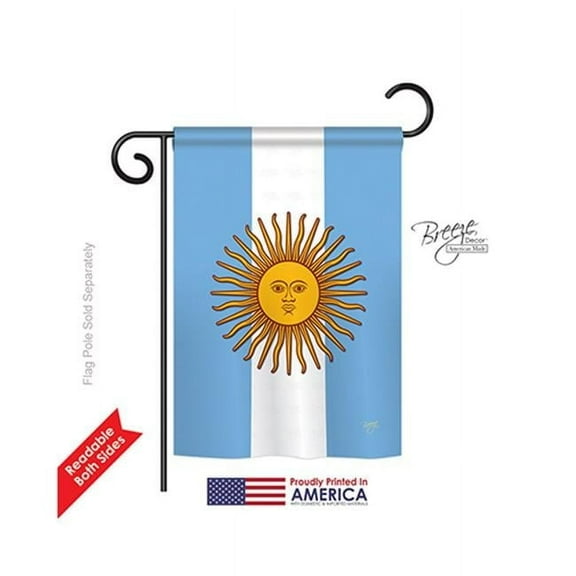 Breeze Decor 58214 Argentina 2-Sided Impression Garden Flag - 13 x 18.5 in.