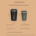 thumbnail image 4 of Taza de café de acero inoxidable 304 para el hogar, oficina, de aspecto atractivo, con aislamiento térmico, taza de agua portátil para el automóvil, 4 of 6