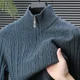 thumbnail image 2 of Suéter de hombre 2024 Otoño e Invierno Suéter de punto con cremallera Manga larga Cuello medio alto Jacquard Parte inferior Nueva camisa ropa, 2 of 3