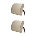 thumbnail image 2 of Transemion Relieve Back Pain Memory Cotton Lumbar Support Pillow Wide Application light brown 33x32x10cm 2Set, 2 of 6