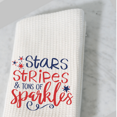 thumbnail image 2 of Patriotic Decor Kitchen Dish Towel, Star Stripes & Tons of Sparkles, Tea Towel, Red White And Blue, American Decor, 2 of 4