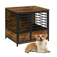 thumbnail image 2 of Oumilen Medium Dog Crate Cage Living Room Side End Table, Brown, 2 of 7