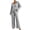 A-Gray, variant on Women's Two-Piece Set Solid Color Crew-Neck Top & Pants Fall Winter Oversize Workout Comfortable Sweatshirt Sets for Women