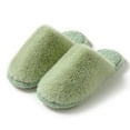 thumbnail image 4 of Wensltd Fuzzy Slippers for Women Winter Indoor and Outdoor Solid Color House Shoes with Memory Foam, 4 of 5