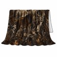 thumbnail image 2 of Majestic Buck Rustic Forest, Peaceful Mountain Lake Scene, Warm Flannel Blanket for Cabin and Lodge with Detailed Artwork, Outdoor Lovers Thanksgiving Gift, Artistic Home Decor, 2 of 7