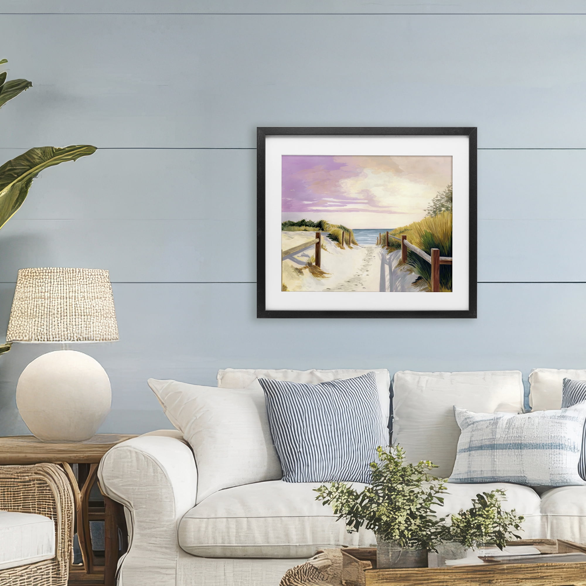 Cottesloe Beach Pathway Black Framed Print Under Glass, design by Courtney Haley