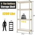 UToBe 2 Packs All Metal Storage Shelves 4 Tier 28" W x 12" D x 59" H