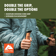 Ozark Trail Aluminum Folding Quick Lock Trekking Poles with Cork Grip, 2 Count