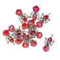 thumbnail image 1 of simhoa 12 Pcs Pendentif en Alliage Filigrane Creux avec Perles de Verre Cristal Rouge, 1 of 8