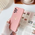 thumbnail image 5 of for Galaxy A32 5G 6.5"(Not fit A32 4G),Cute Bling Plated Gold Love Heart with Anti-Fall Camera Lens Cover Protection Soft Anti-Fingerprint Anti-Dust Phone Case for Samsung Galaxy A32 5G - Pink, 5 of 7
