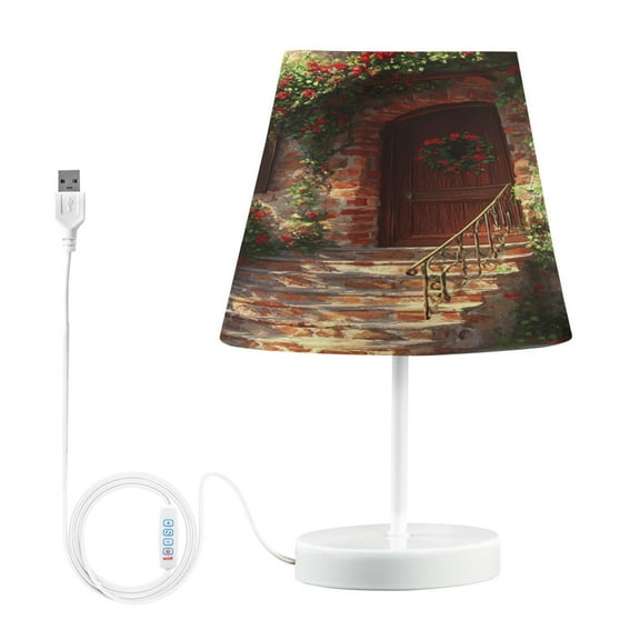 BZSMCE Table Lamp Creative House Covered with Roses Simple Pattern Night Light