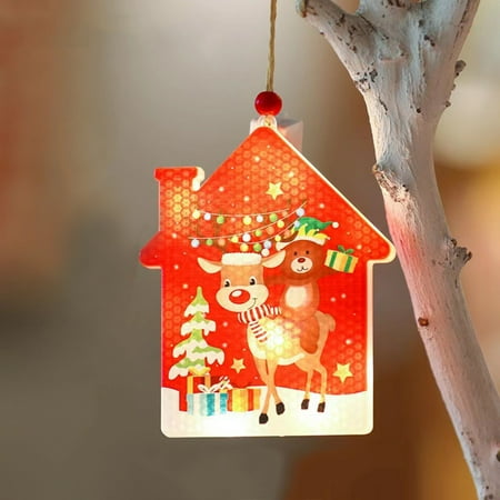 

halloween night lights plug in decorations outdoor Christmas Fall Lights Decorations LED String Tree Pendants Snowman Atmosphere Button